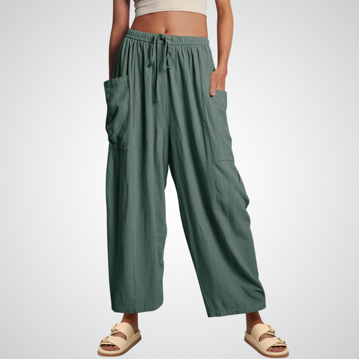 ELENA | Pantaloni Comodi a Gamba Larga