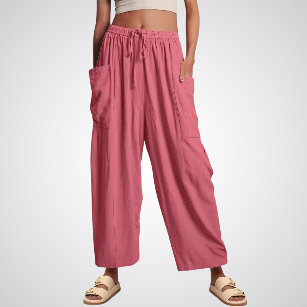 ELENA | Pantaloni Comodi a Gamba Larga
