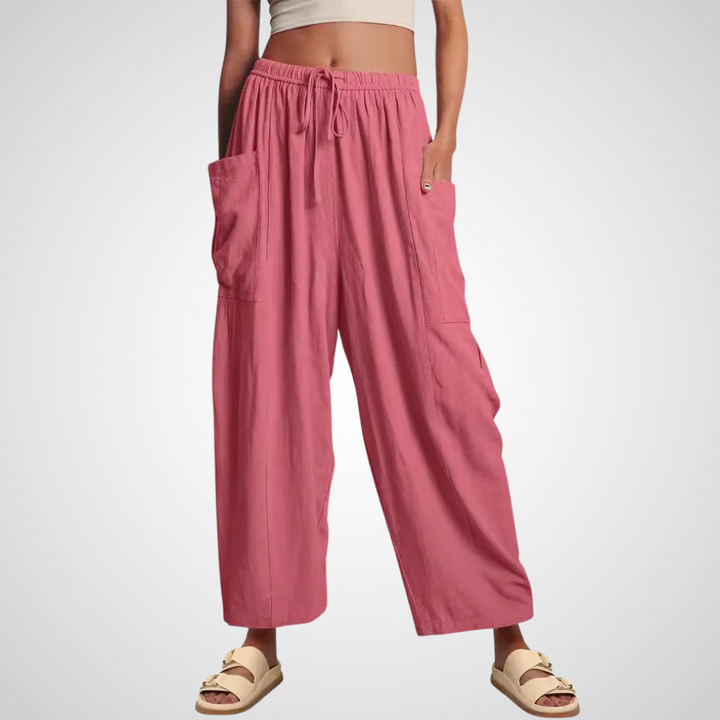 ELENA | Pantaloni Comodi a Gamba Larga