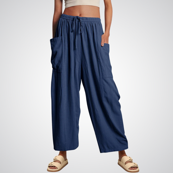 ELENA | Pantaloni Comodi a Gamba Larga