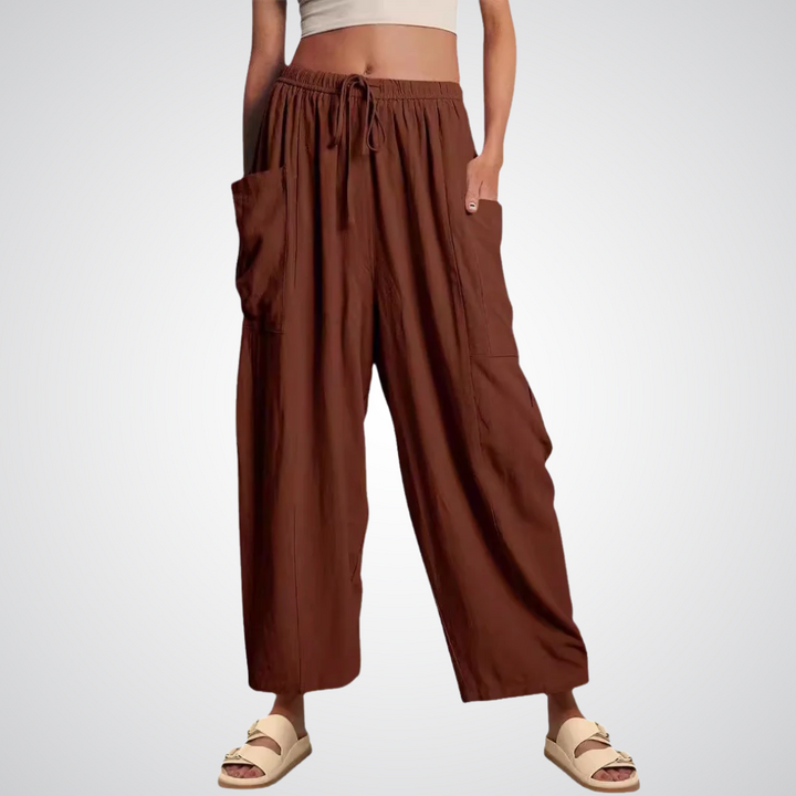 ELENA | Pantaloni Comodi a Gamba Larga