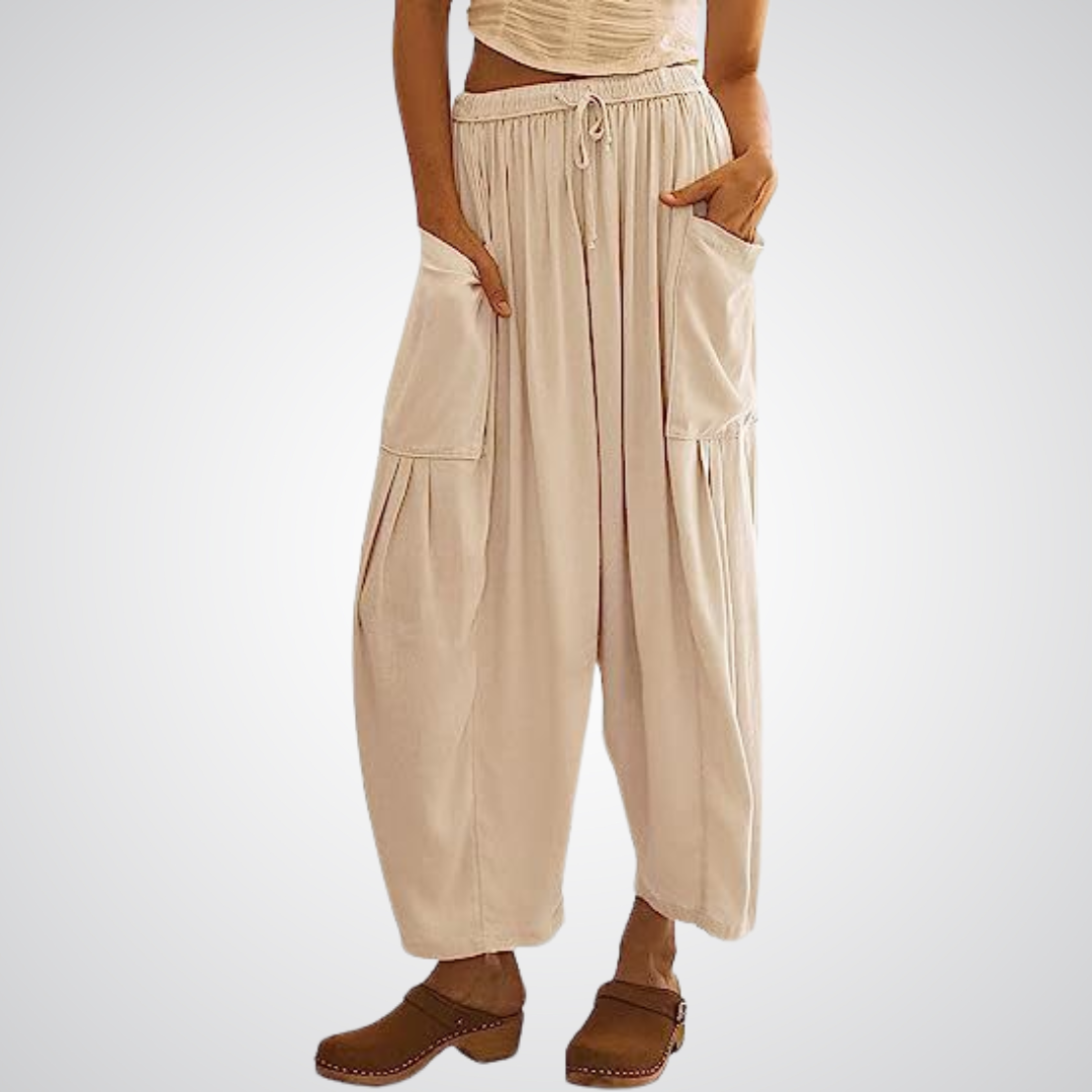 ELENA | Pantaloni Comodi a Gamba Larga