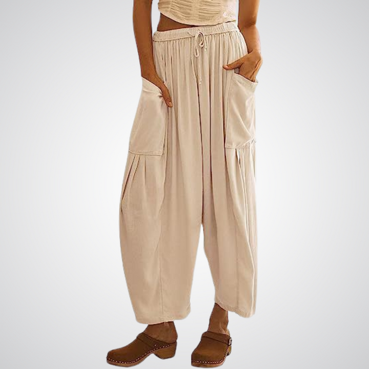 ELENA | Pantaloni Comodi a Gamba Larga
