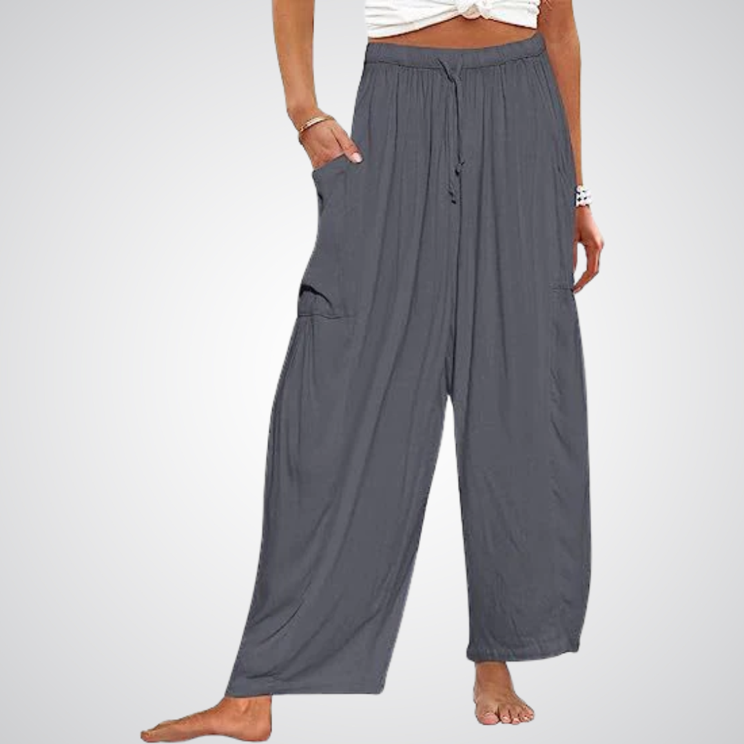 ELENA | Pantaloni Comodi a Gamba Larga