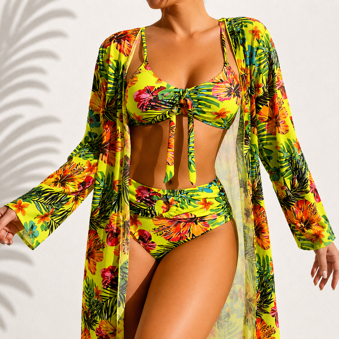 Marie | Bikini 3 Pezzi Elegante Tropicale