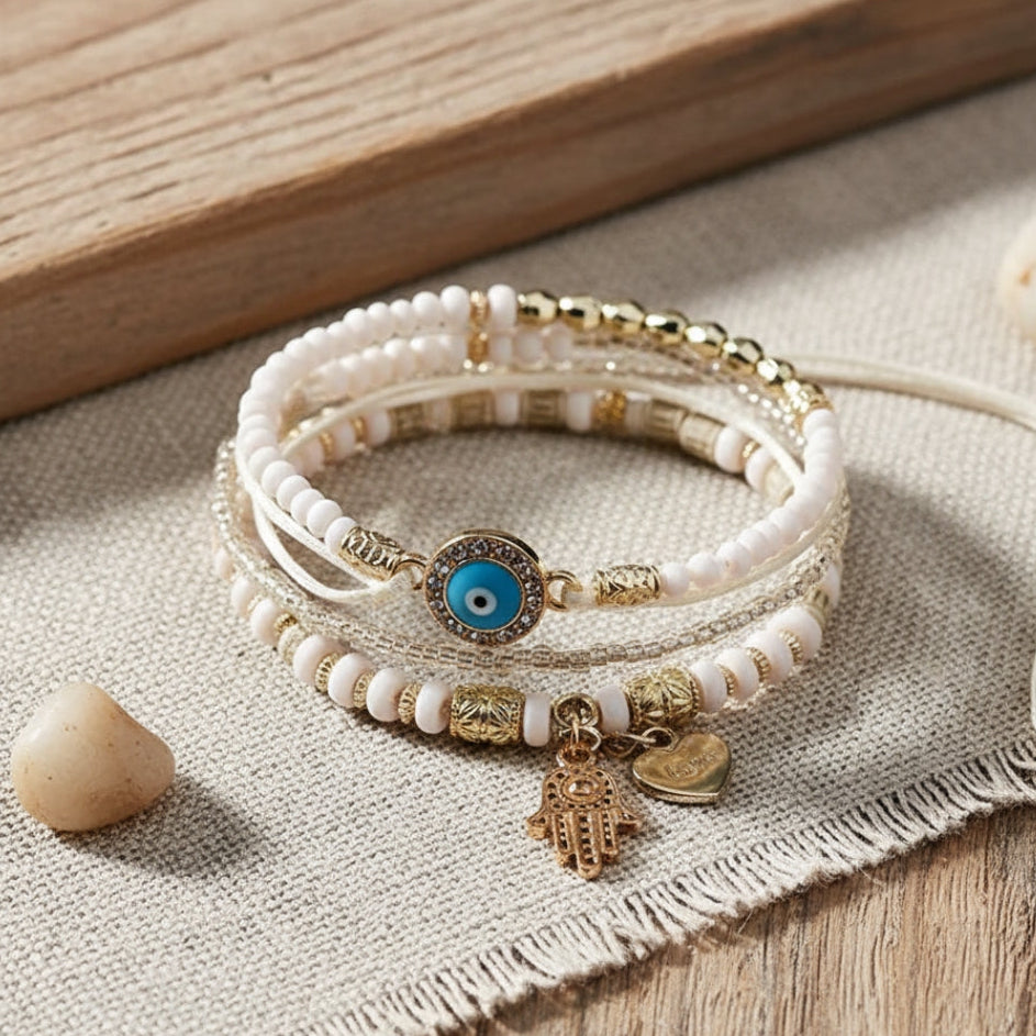 Elegante Bracciale Hamsa in Oro