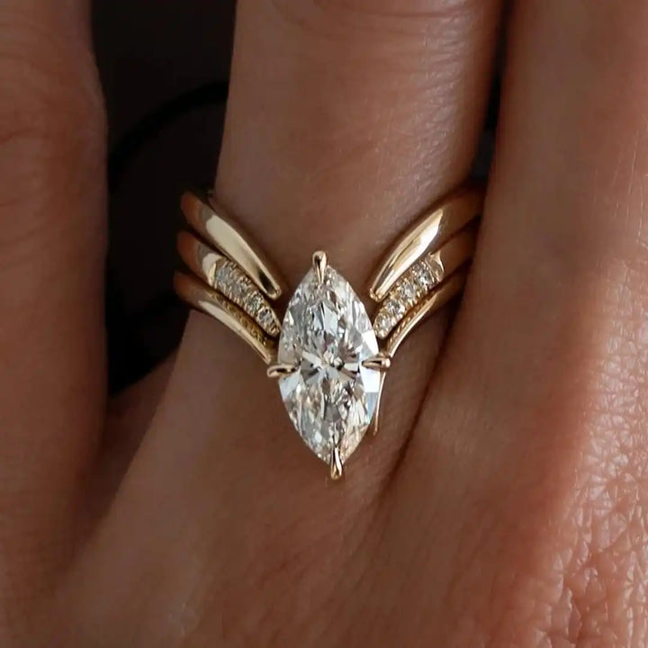 Set di Anelli a Taglio Marquise