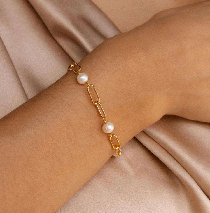 Bracciale a Catena di Perle Senza Tempo
