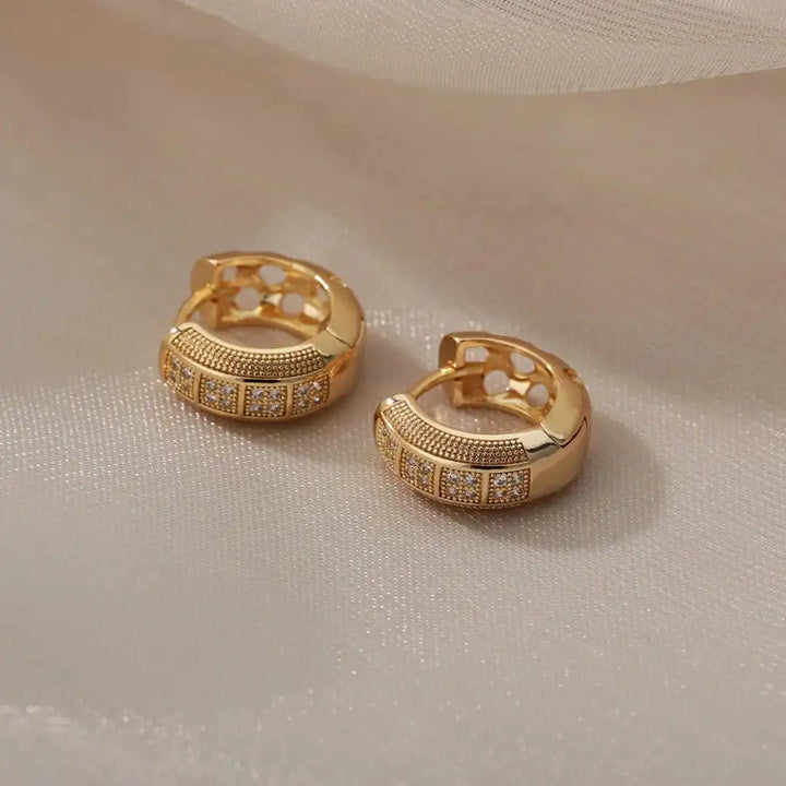 Orecchini a cerchio in zirconia cubica senza tempo