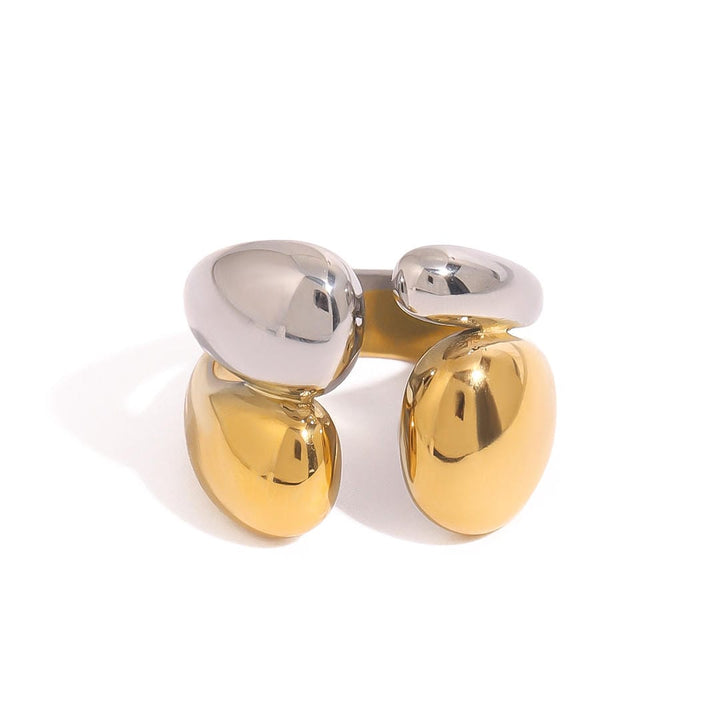 Anello Impilabile Bicolore Oro e Argento