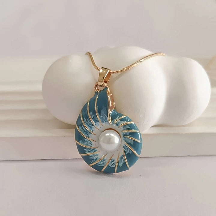 Collana con Ciondolo a Perla di Conchiglia
