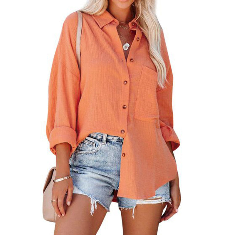 MADELYN | Blusa Casual con Bottoni a Maniche Lunghe