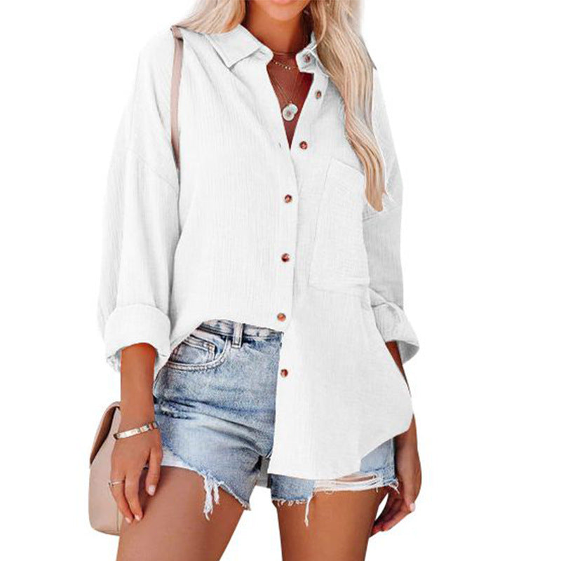 MADELYN | Blusa Casual con Bottoni a Maniche Lunghe