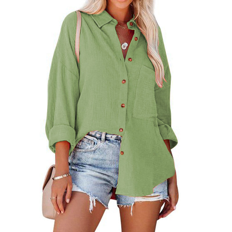 MADELYN | Blusa Casual con Bottoni a Maniche Lunghe