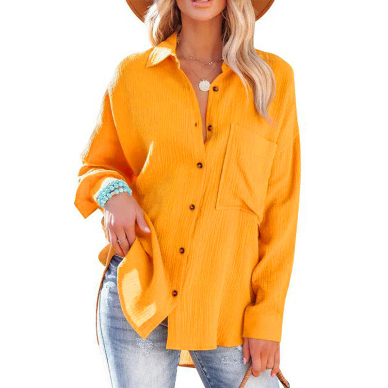 MADELYN | Blusa Casual con Bottoni a Maniche Lunghe