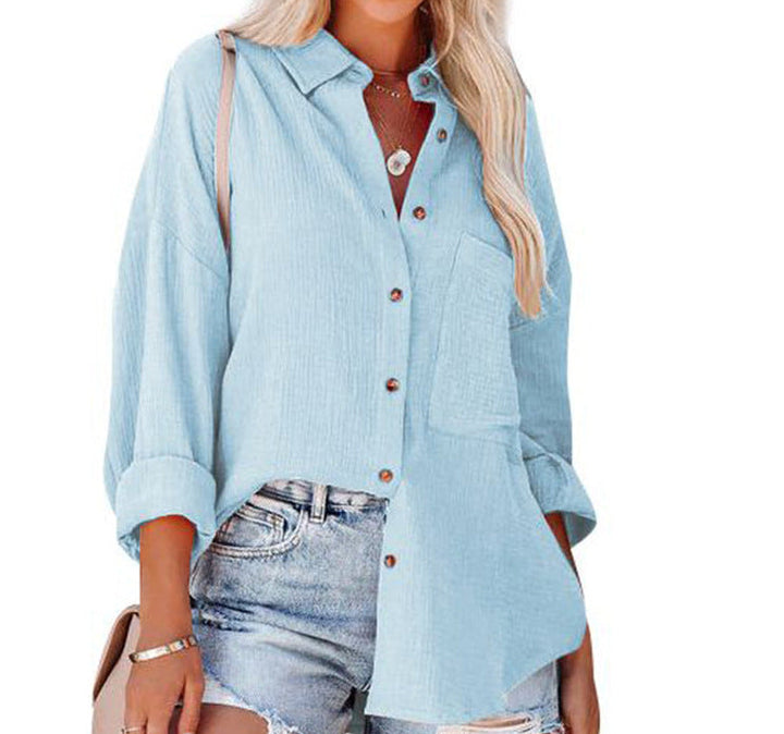 MADELYN | Blusa Casual con Bottoni a Maniche Lunghe