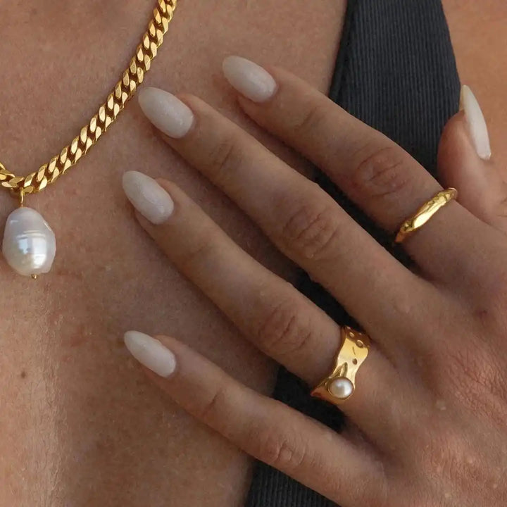 Anello Vintage in Oro con Perla