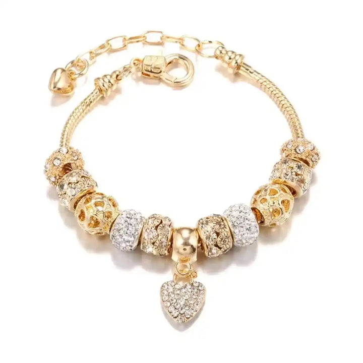 Bracciale a Cuore di Oro Massiccio