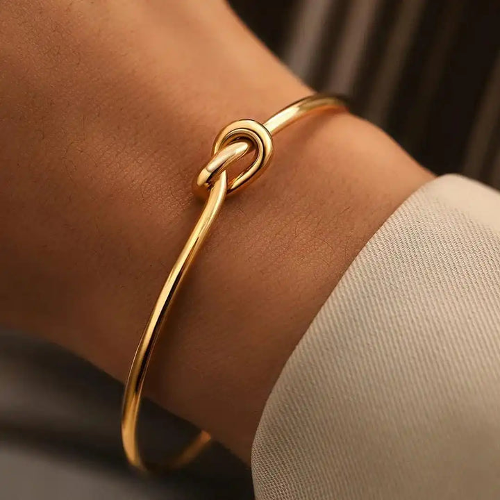 Bracciale Regolabile Nodo Dorato