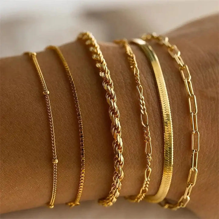 Set di Braccialetti Cubani Boho Retro