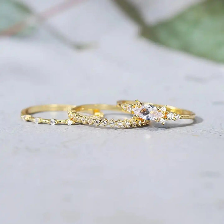 Set di Anelli Golden Mila
