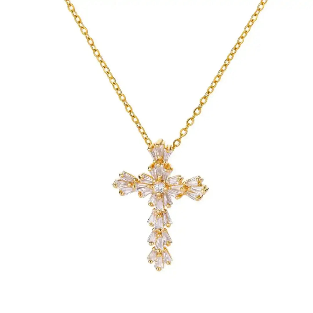 Collana a Croce in Zirconia Argento Senza Tempo