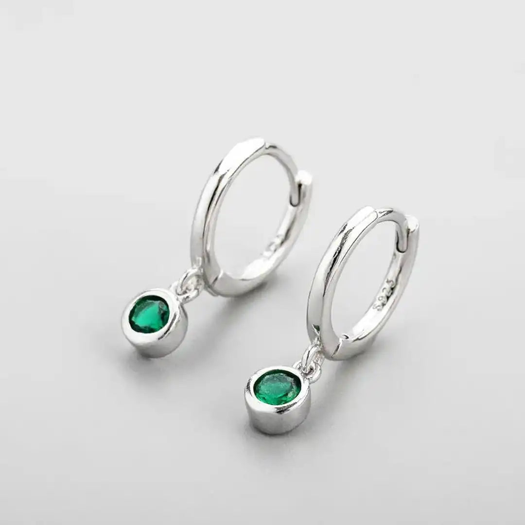 Orecchini in Zircone Verde Brillante