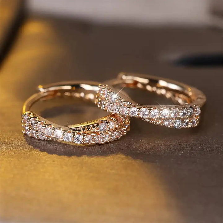 Orecchini a cerchio in zirconia vintage
