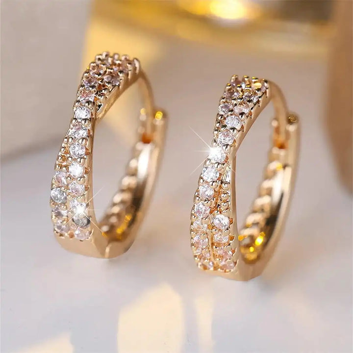 Orecchini a cerchio in zirconia vintage