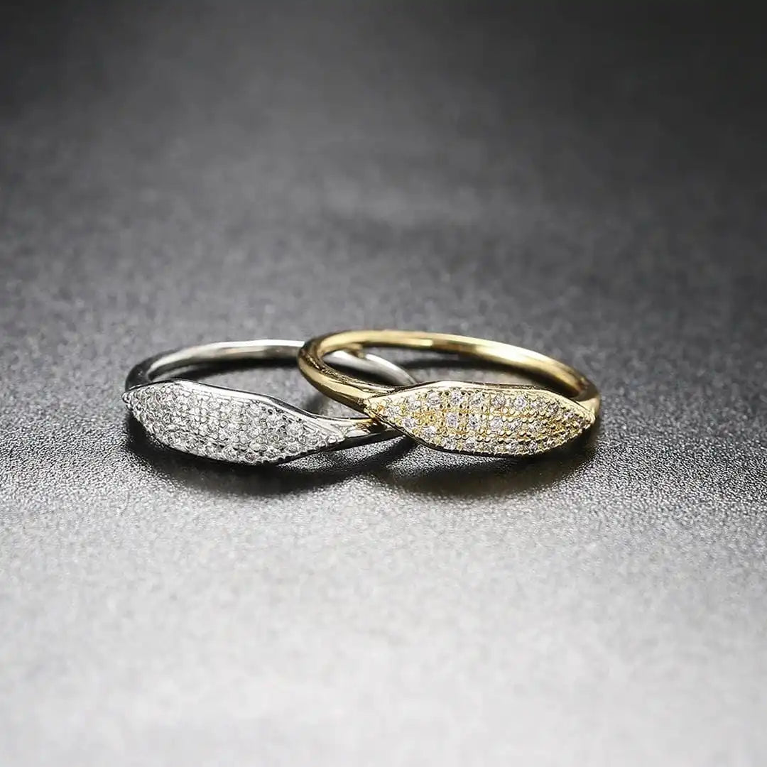 Anello Impilabile Pavé Marquise