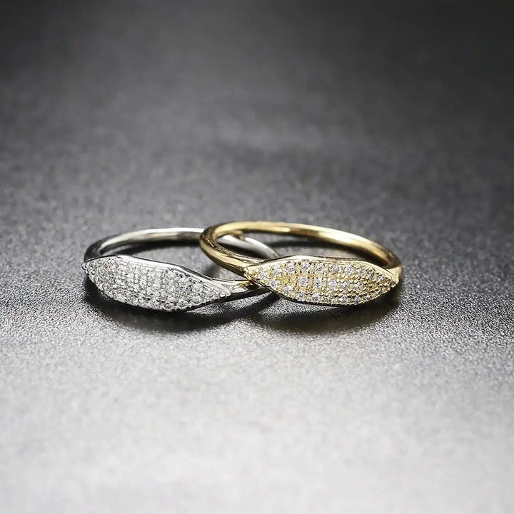 Anello Impilabile Pavé Marquise