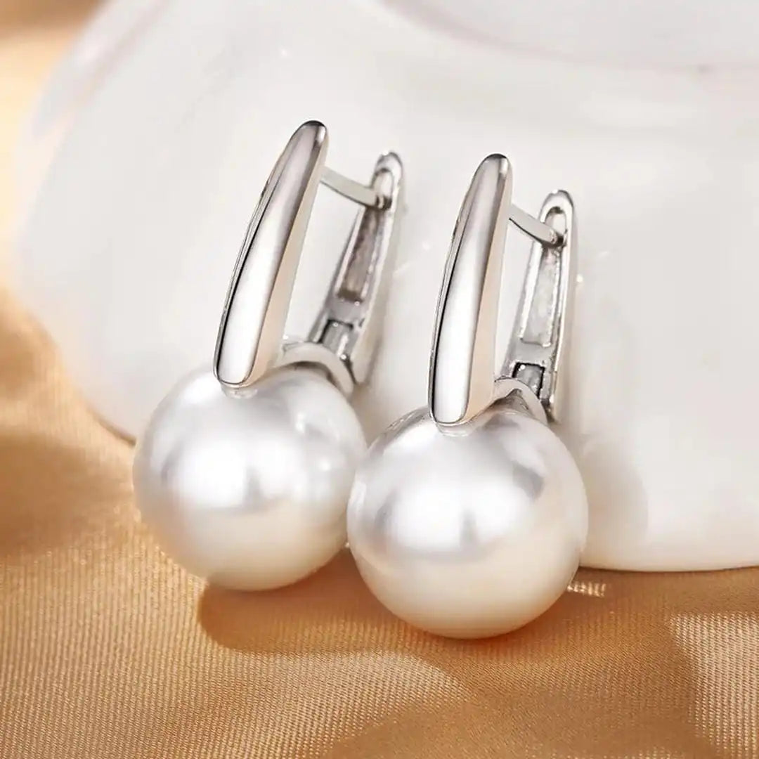 Orecchini Vintage con Perle Dorate