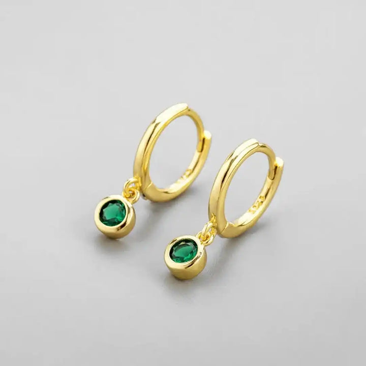 Orecchini in Zircone Verde Brillante