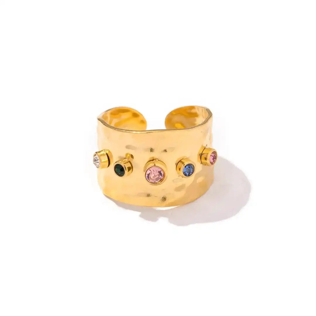 Anello Vintage in Oro con Zirconia Cubica