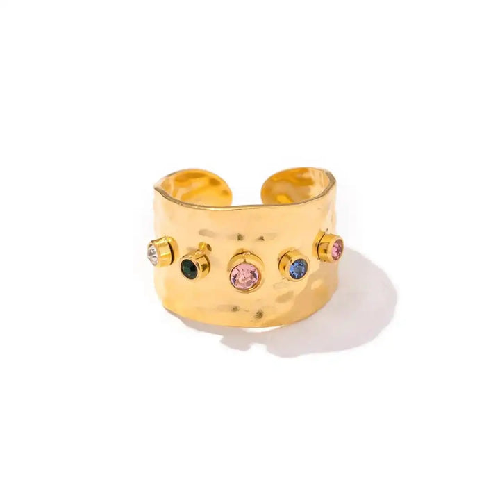 Anello Vintage in Oro con Zirconia Cubica
