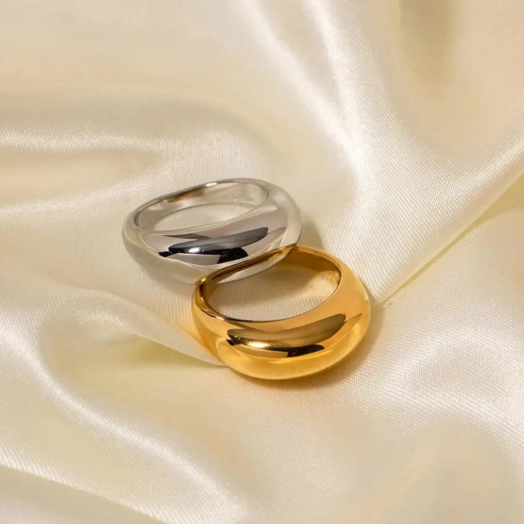 Anello Arcobaleno Dorato Senza Tempo