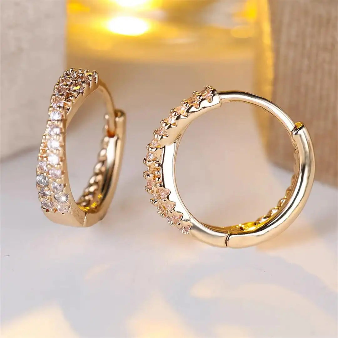 Orecchini a cerchio in zirconia vintage