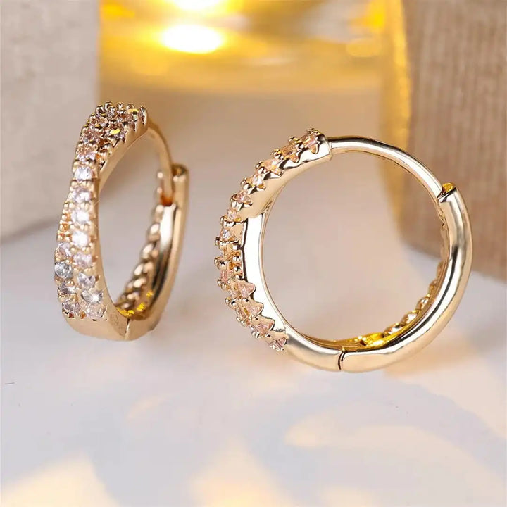 Orecchini a cerchio in zirconia vintage