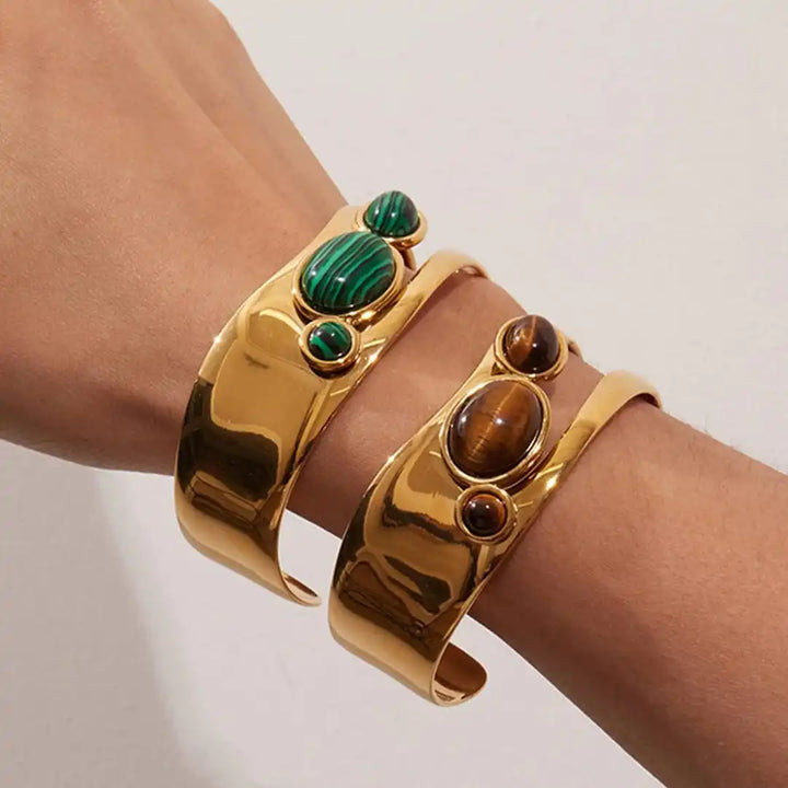 Bracciale Vintage in Occhio di Tigre Dorato
