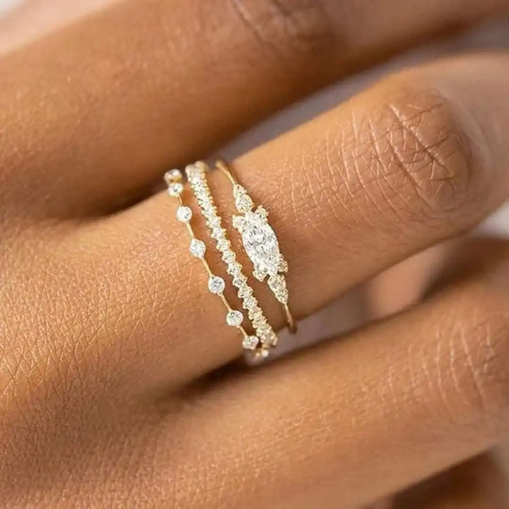 Set di Anelli Golden Mila