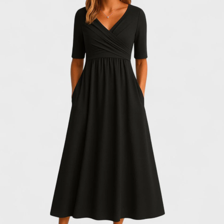 Eleanor | Abito Midi Elegante con Tasche