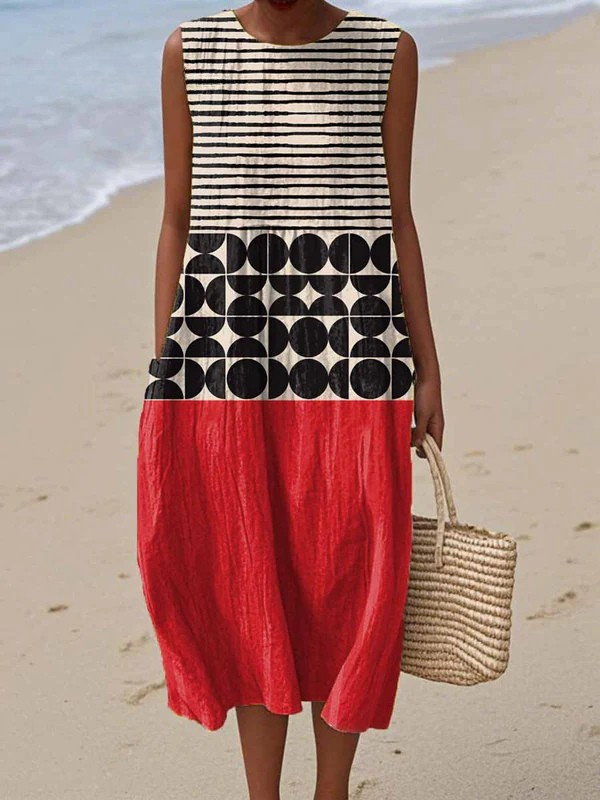 CIELO | Abito Midi Colorblock