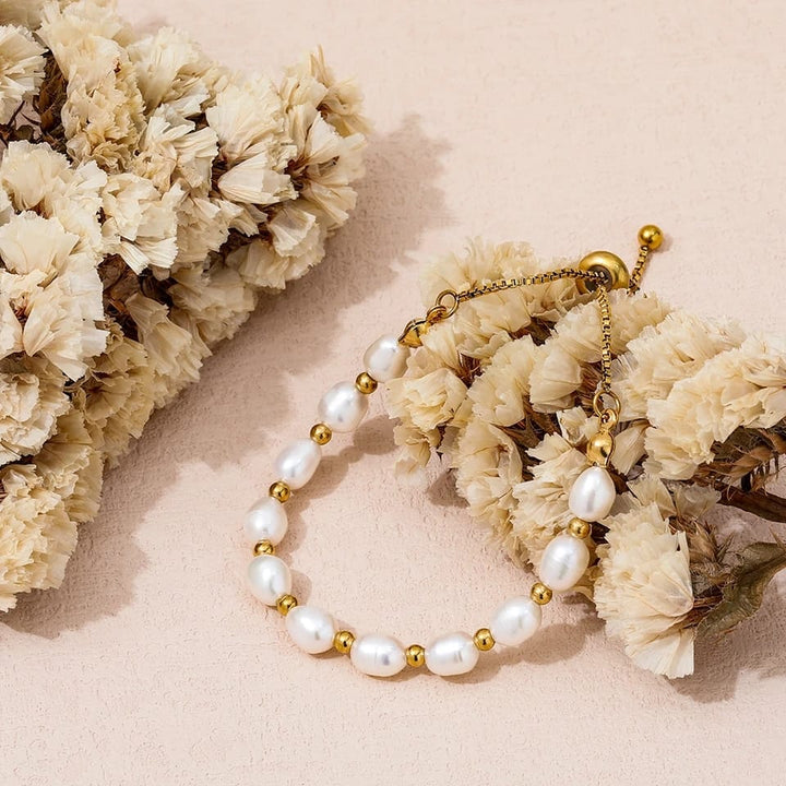 Bracciale Elegante in Perle e Oro