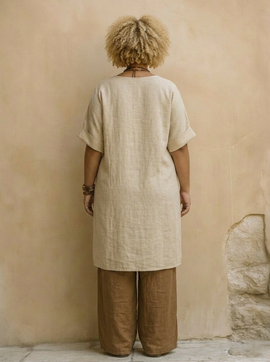 Sophie | Set Tre Pezzi in Grigio Scuro e Marrone con Stampa Tribale
