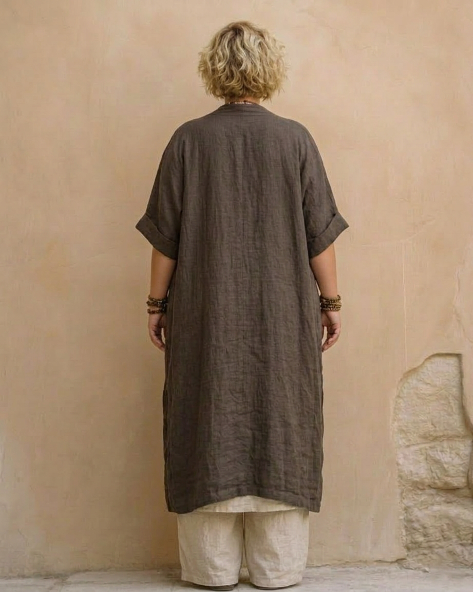 Sophie | Set Tre Pezzi in Grigio Scuro e Marrone con Stampa Tribale