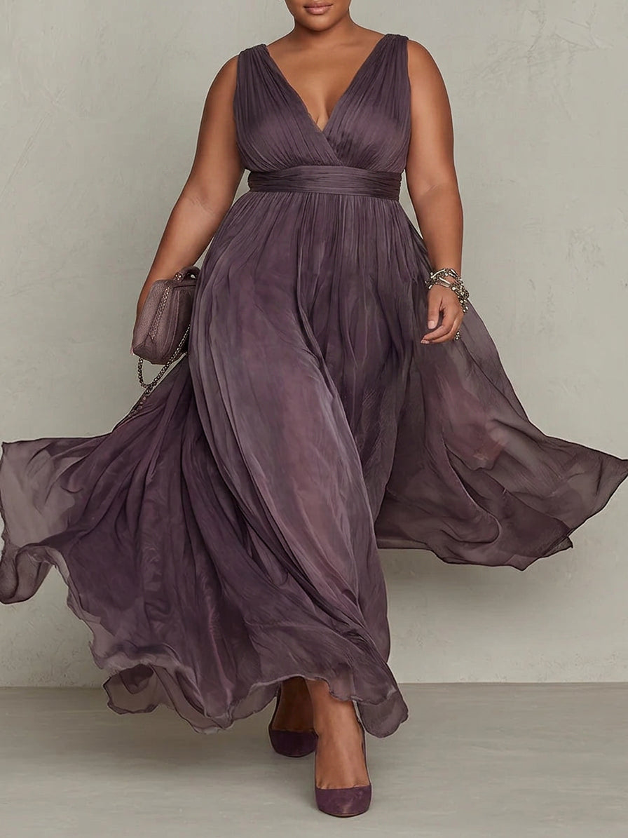 Ashley | Abito Maxi in Chiffon Vintage Elegante