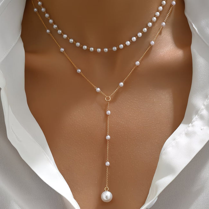 Collana a filo di perle graduate