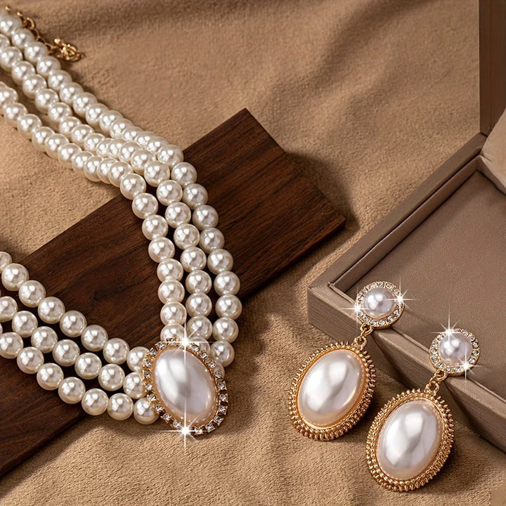 Set di Gioielli con Perle Classiche