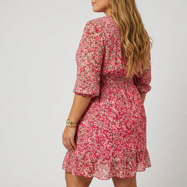 Linnea | Vestito Floreale con Maniche a Palloncino