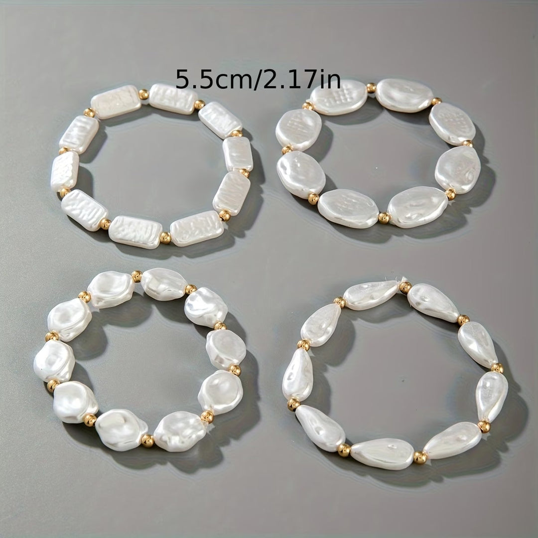 Set di 4 Bracciali in Perle